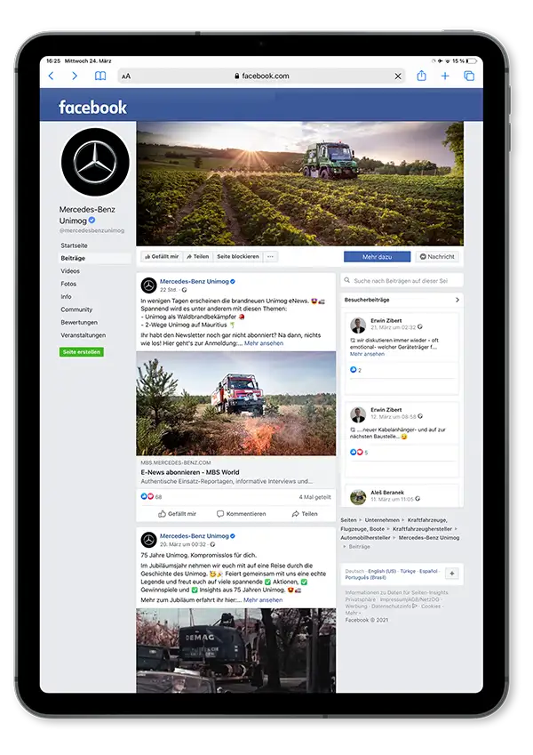 Mercedes-Benz Special Trucks Facebook